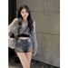 American Style Spicy Girl Denim Shorts Women, Summer Thin High Waist Slimming Straight Wide Leg A-line Hot Pants For_ecoleips.com