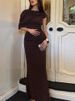 Mozision Irregular Ruched Sexy Maxi Dress For Women Elegant Autumn Inclined Shoulder Pleated Club Party Long Dresses Female_ecoleips.com