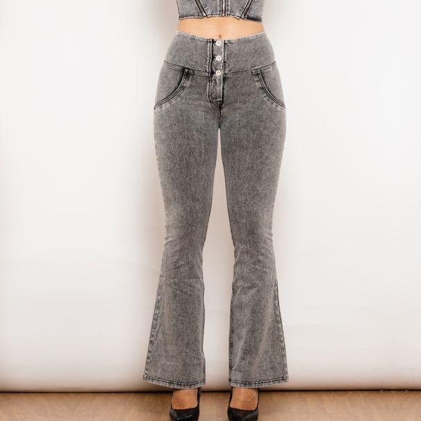Women's Clothing Stretch Denim Flared Hip Lifting Pants Peach Tights Shaping Pants Large Size Women's Trousers_ecoleips.com