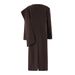 Temperament Niche Scarf Collar Trench Coat Long Coat_ecoleips.com