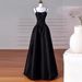 Women's Clothing Light Luxury Dress New Black Sling Slim Dress Student Art Exam Banquet Evening Dress_ecoleips.com