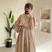 Women's Clothing Hepburn Style Solid Color Round Neck Tie Waist Long Skirt_ecoleips.com