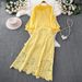 French Retro Chiffon Blouse And Slim Fitting Bodycon Skirt Set for Women round Neck Lace Trim Elegant Women's Clothing_ecoleips.com