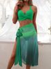 Women's Clothing Bikini Beach Swimsuit Three Piece Set Multi Color Slim Fit_ecoleips.com