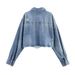 Women's Distressed Denim Jacket & Straight-Leg Jeans Set - Edgy Sleeveless Polyester Blend Top With Mid-Rise Casual Pants - XS/S/M/L_ecoleips.com