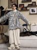 girl New Chinese Style Single-Breasted Color-Block Thickened Women, Loose Mid-Length Cotton Coat For Autumn And Winter,_ecoleips.com