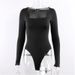 Women's Clothing Sexy Bodysuit Fashion One Shoulder Solid Color Bodysuit Tops Women_ecoleips.com