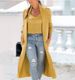 Cardigan Trench Coat, Knitted Loose Sweater Two-piece Set, Solid Color Vest Set_ecoleips.com