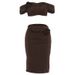 Summer New Women's 3D Floral Slim Fit Strapless Vest Bodycon Skirt INS Style Solid Color Sexy Clothing_ecoleips.com
