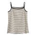 Women's Clothing Pure Cotton Contrast Color Knitted Striped Bottom Small Camisole Vest For Women With High Elastic Design And Sexy Tops_ecoleips.com