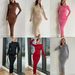 Verve Slim Fit Sexy Zipper Sleeve Off-Shoulder Multi-Color Pencil Long Dress For Women_ecoleips.com