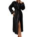 Aria Basics Aria Basics Foreign Trade European And American Simple Casual Home Women's Nightgown V-Neck Bathrobe Loungewear Wholesale Plus Size_ecoleips.com
