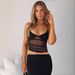 European And American Cross-border Women's Fashion Sexy Mesh Patchwork Slim-fit Camisole Wholesale_ecoleips.com