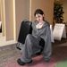Women's Korean Style Loose Fit Sports Suit Spring Autumn Fashionable Slimming Casual Two Piece Set Popular Running Outfit_ecoleips.com