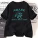 Awake But At What Cost T-Shirt Women Men Retro Funny Raccoon T Shirt Vintage Trash Panda Tshirt Funny Cotton Short Sleeve Tees_ecoleips.com