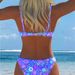 New Women's Two Piece Bikini Set Fashion Swimsuit Classic Floral Print Blue_ecoleips.com
