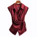 Women's Clothing Women's Satin Shirt Style Fashion Spring Winter Tie Up Bow Top For Formal & Casual For Women_ecoleips.com