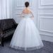 Off-Shoulder 2025 New Bride Wedding Gown Studio White Dress Slimming Plus Size Floor-Length Sleeves_ecoleips.com