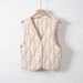 Pinghu Liner Lightweight Down New V-Neck Slimming Inner Layer Short Vest Trendy_ecoleips.com