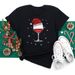 European And American Cross-border Foreign Trade Women's Clothing Christmas-themed Round-neck Printed Short-sleeve_ecoleips.com