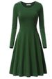 Women's Solid Color Round Neck Long Sleeve Loose Dress Fashion For Europe And America_ecoleips.com