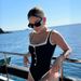 Women's Clothing Black & White One-Piece Swimsuit Sexy Ready-to-Wear Polyester_ecoleips.com