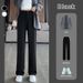 Narrow Wide-Leg Spring And Autumn, Draped Straight-Leg Trousers, Casual For Petite Women, High-Waisted Slimming Suit_ecoleips.com