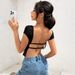 Voya 2026 Summer European And American Sexy Spicy Girl Style Solid Color T-shirt Women's One Word Neck Bareback Slim Short Sleeve T-shirt_ecoleips.com