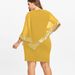 K Irregular Sequin Splicing Plus Size Women's Dress_ecoleips.com