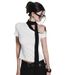Summer Asymmetrical One-Shoulder Women's T-Shirt Color Block Ribbon Detail Top European And American Style Women's Clothing_ecoleips.com