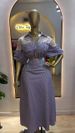 Women's Striped Lace Blouse & Skirt Set – Trendy Casual Outfit (Blue, Sizes S-XXL)_ecoleips.com