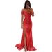 New Party Glitter One Neck Split INS Casual Fashion Dress For Women_ecoleips.com