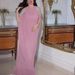 Women's Clothing Elegant Sexy Cloak Sequined Chiffon Banquet Evening Dress Two-Piece Set_ecoleips.com