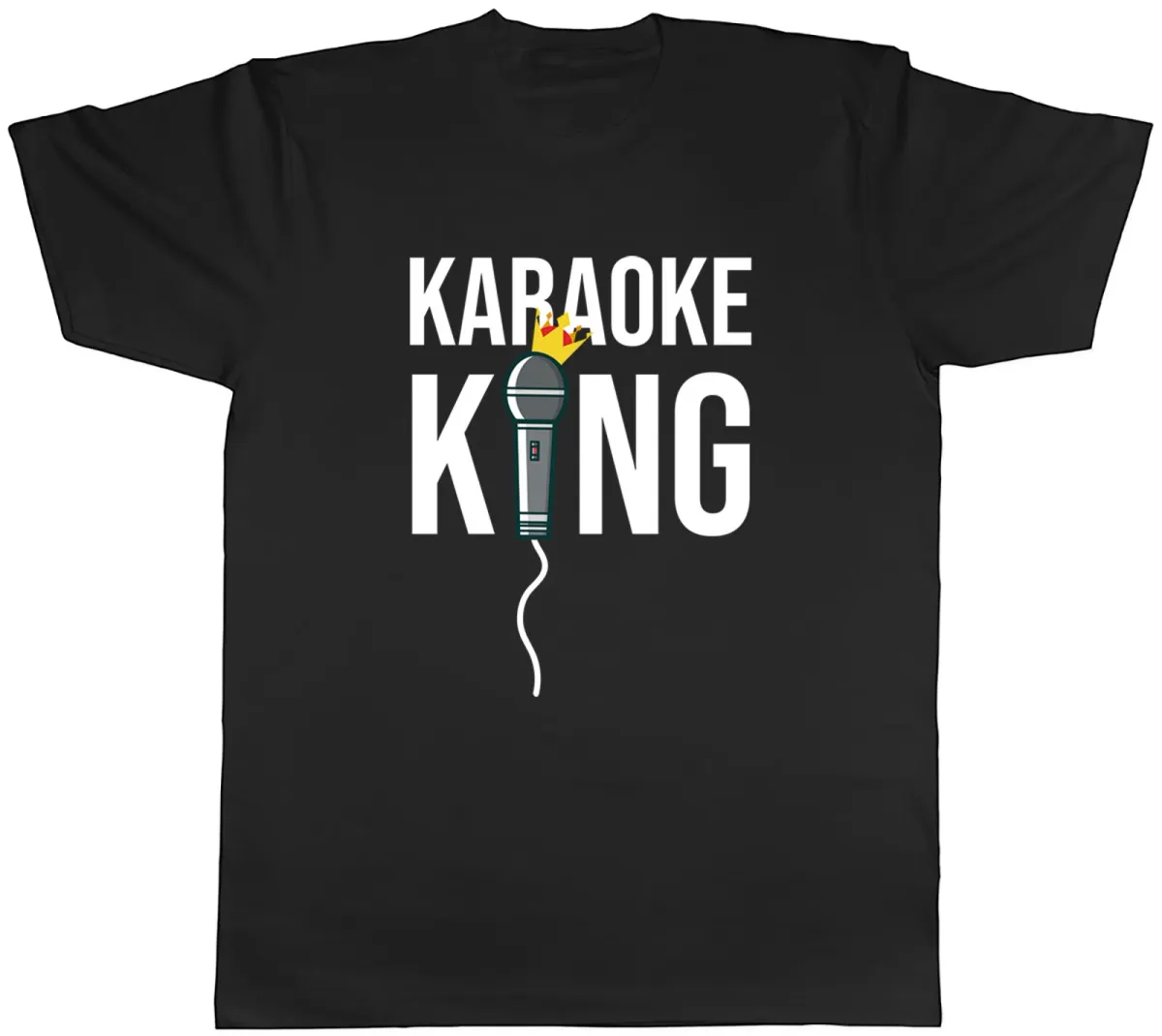 Women's T-Shirts Karaoke King Mens T-Shirt Music Singer Musician Mic Tee Gift_ecoleips.com