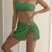 2024 Three Piece Set One Shoulder Backless Sexy Bikini Swimsuit for Women European American Style Cross Border Trade_ecoleips.com