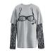 ng2510292 In Stock: American-style Personalized Printed Lace Patchwork Long-sleeve T-shirt For Women, Fashionable Niche Casual_ecoleips.com