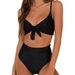 Women's Clothing New Women's Bow High Waist Bikini Two Piece Suit_ecoleips.com