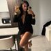 Women's Sexy Deep V Long Sleeve Bodycon Dress Autumn Fashion Outfit Versatile Simple Design For Any Occasion_ecoleips.com