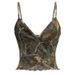 Women's Clothing Fashion High Street Retro Print V Neck Tide Leaf Camouflage Camisole Vest_ecoleips.com