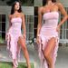 Women's Clothing Summer New Product One Shoulder Jellyfish Lace Dress Sexy Hot Girl Women's Clothing_ecoleips.com