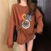 Korean-style Ins Trendy Pullover Crew Neck Sweatshirt For Women, Autumn Loose-fitting Casual Thin Jacket,_ecoleips.com