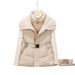 Women's Quilted Puffer Vest With Faux Shearling Collar, Slim Fit Waist-Cinching Jacket For Winter, Lightweight Warm Coat_ecoleips.com