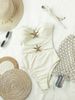 2025 European American Style Solid Color One Piece Bikini Sexy Wire-Free Beach Vacation Swimsuit for Women_ecoleips.com