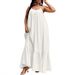 Women's Loose Fit Sexy Halter Flowy Maxi Dress – Plus Size Slimming Casual Resort Gown 2026_ecoleips.com