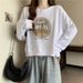 European And American Style Real-shot Foreign Trade American-style Fleece-lined Thickened Sweatshirt For Women,_ecoleips.com