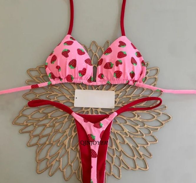 Women’s Clothing New Sexy Gathered Pigtail Bikini Split Swimsuit Brazilian Beach Swimsuit Biki_ecoleips.com