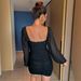 Bestselling Dress Elegant Green V-neck Mesh Short French High Waist Skirt For Women Summer_ecoleips.com