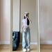 Vintage Embroidered Straight-Leg Jeans For Women, 2025 Spring New High-Waisted Wide-Leg Slim Design Loose Floor-Length_ecoleips.com