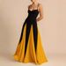 Women’s Clothing Elegant Fashion Sexy Nightclub Trend Off Shoulder Splicing Large Skirt Suspender Dress Ladies Evening Dress_ecoleips.com