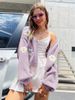 Women's Clothing Women's Autumn New Style Sweet Flower Pattern Sweater Cardigan Loose Short Knitted Women's Sweater_ecoleips.com